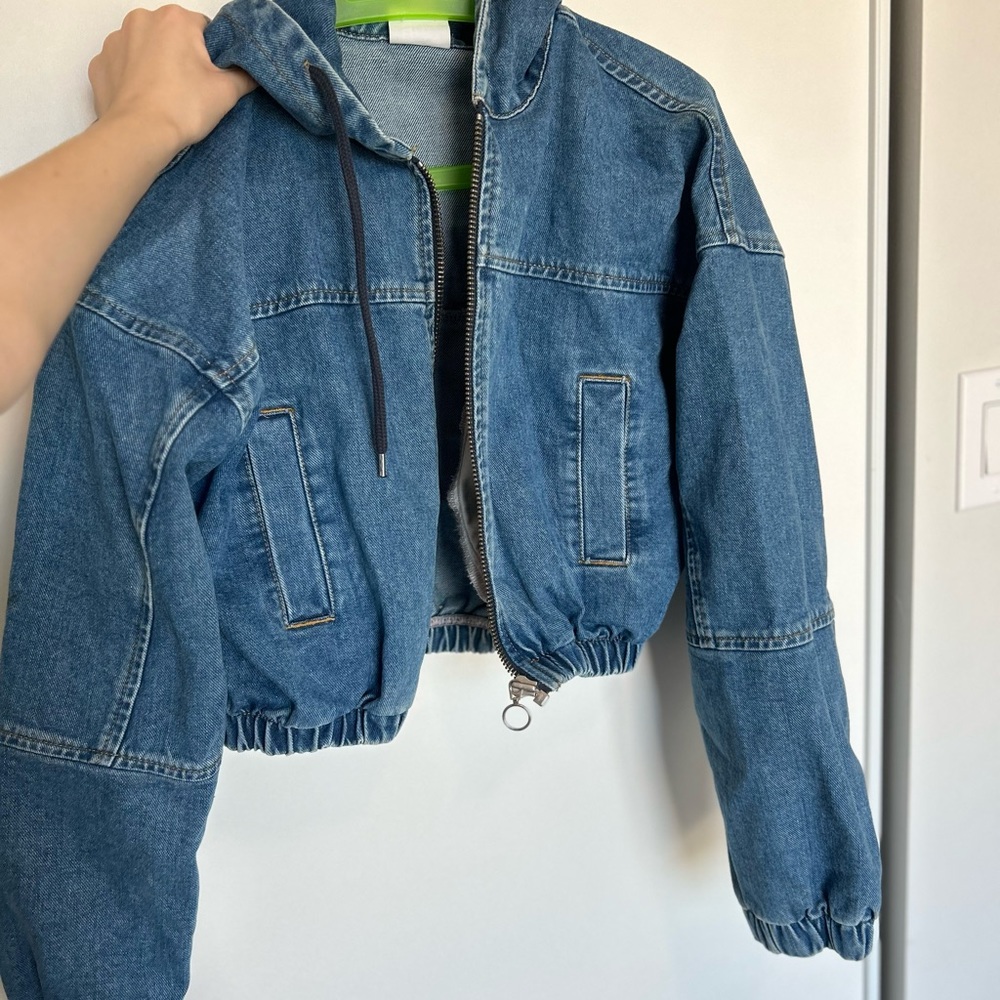 Bomber denim jacket urban outfitters